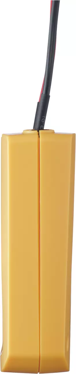 Testeur de continuité Wiha 45222 vu de profil : boîtier jaune compact et sortie des cordons de test en partie haute