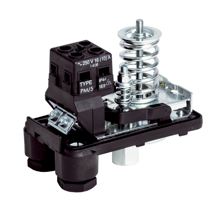 Pressostat Italtecnica PM/PT ouvert, membrane et contacts visibles