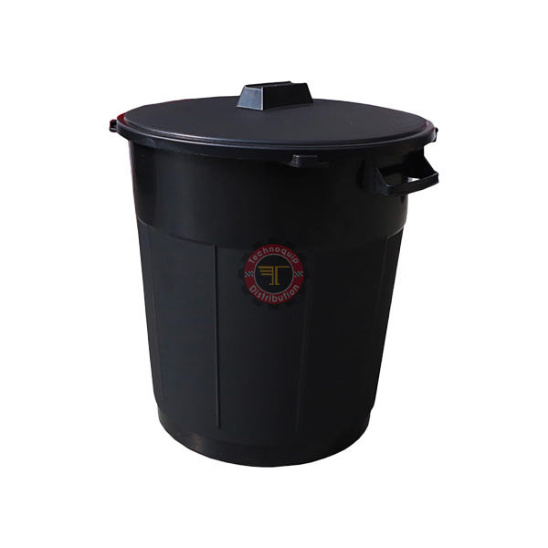 Poubelle plastique avec couvercle