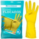Gants de ménage en caoutchouc floqué