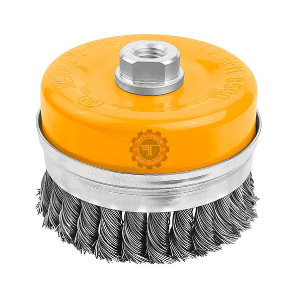 Brosse métallique torsadé avec écrou robuste