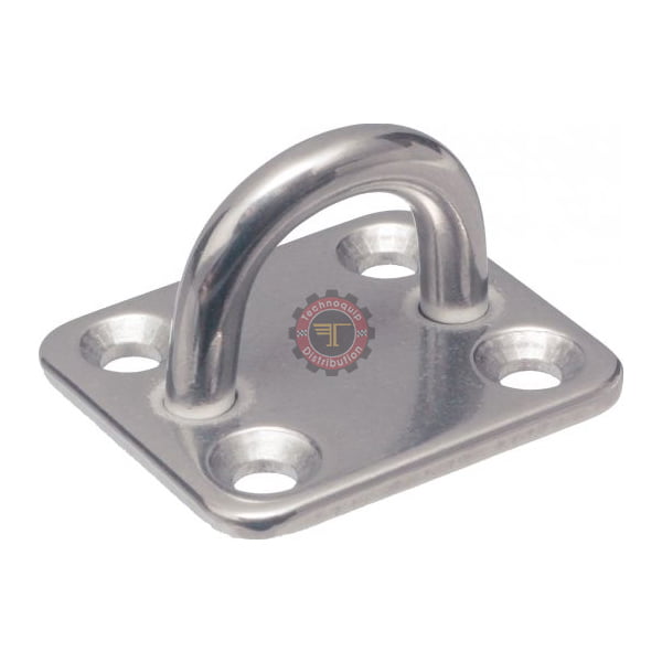 Pontet sur platine rectangulaire embouti & soudé Inox A2