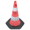Cône signalisation PVC double réfléchissant avec base pondérée zeplin