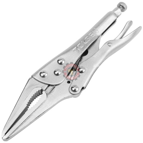 Pince étau à mors plats et à becs long 9"