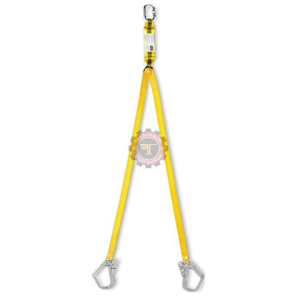 Longe double avec absorbeur ERGO SHOCK et mousquetons