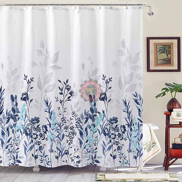Rideau salle de bain floral 180X2M