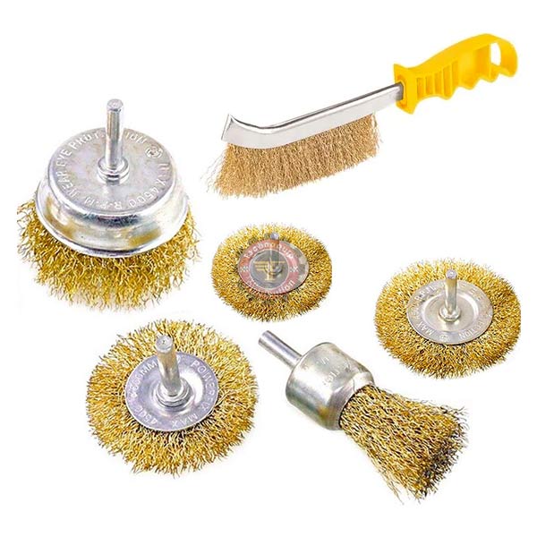 Jeu de brosses à fil 6 pièces
