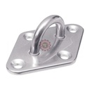 Pontet sur platine diamant embouti & soudé Inox A2