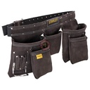Porte-outils cuir double ceinture