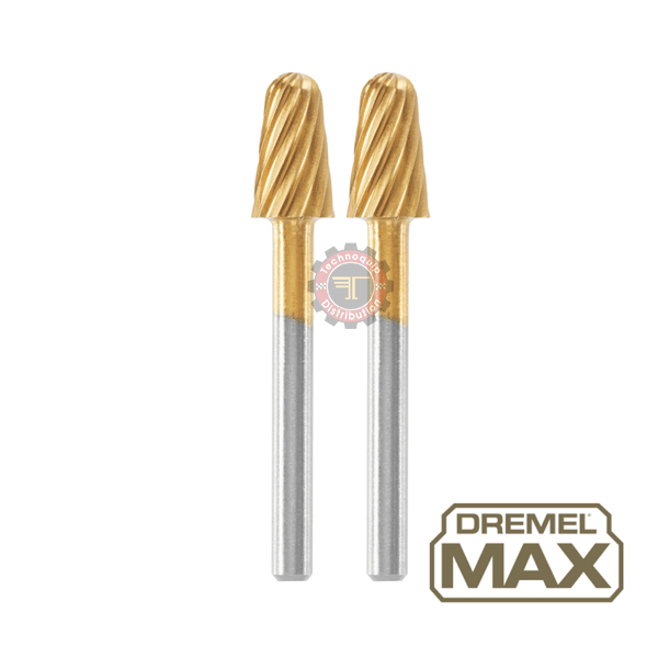 Lot de 2 fraises à sculpter Dremel Max 117 6,4mm bout rond 26150117DM