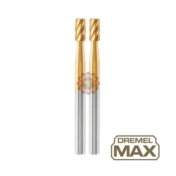 Lot de 2 fraises à graver Haute Longévité Dremel Max 194 3,2mm cylindre 26150194DM