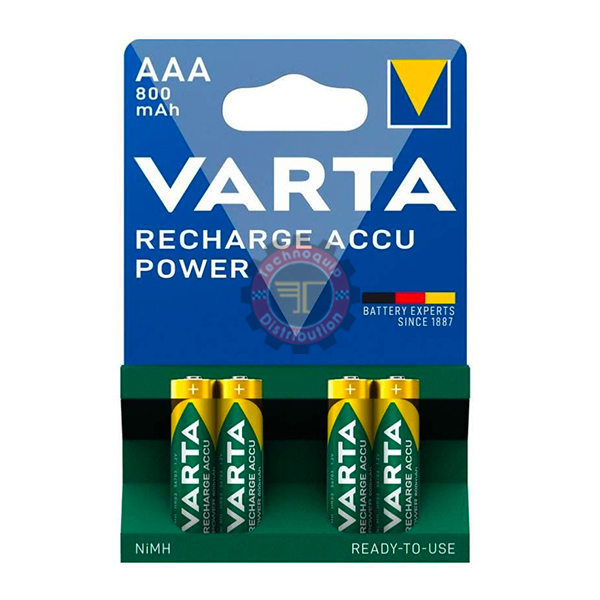 Piles Rechargeables AAA HR03 800mAh Varta