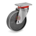 Roue pivotante en fonte et roulement à billes anti-chaleur DN 100 mm