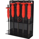 Présentoir de 5 chasse axes brunie