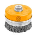 Brosse métallique torsadé avec écrou robuste