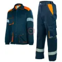 Tenue de travail 2 pièces Bleu marine-Orange