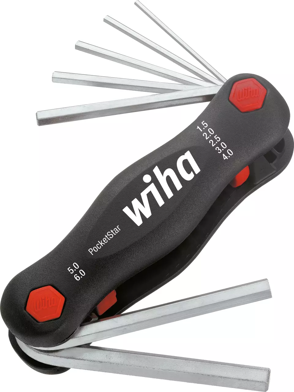 Multitool pliant PocketStar 7 clés six pans 1,5-6 mm Wiha 23037