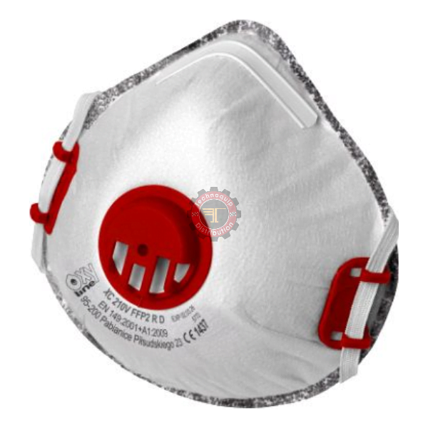 Demi masque anti poussière ffp2 au charbon actif avec valve tunisie