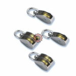 Poulie à anneau chromée simple ou double