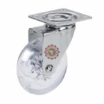 Roue cristal pivotante à moyeu lisse à plaque DN 50 mm roulement manutention tunisie technoquip roulant pivotant pivotante quincaillerie technoquip