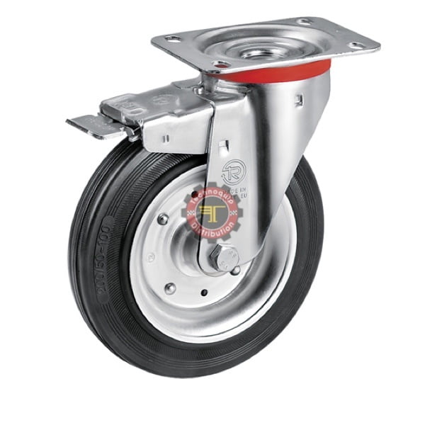 Roue pivotante Noire pour chariot 3803, diamètre 10 cm