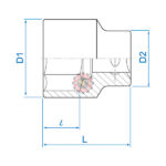 Douille standard métrique 6 pans 3/4" tunisie