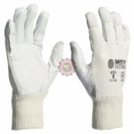 Gant coupé cousu avec paume en peau fleur de chèvre et doc en coton tunisie