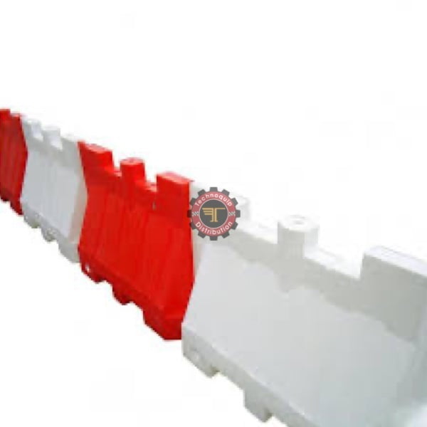 Séparateur de voies routières tunisie autoroute chantier barière rouge blanc sable protection diviseur Technoquip distribution