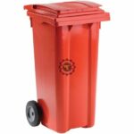 conteneur poubelle 120 l rouge environnement tunisie Technoquip hygiène industrielle