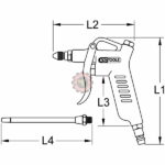 Soufflette metal 1/4" avec 2 embouts tunisie