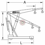 Grue mobile pliante standard 1T tunisie