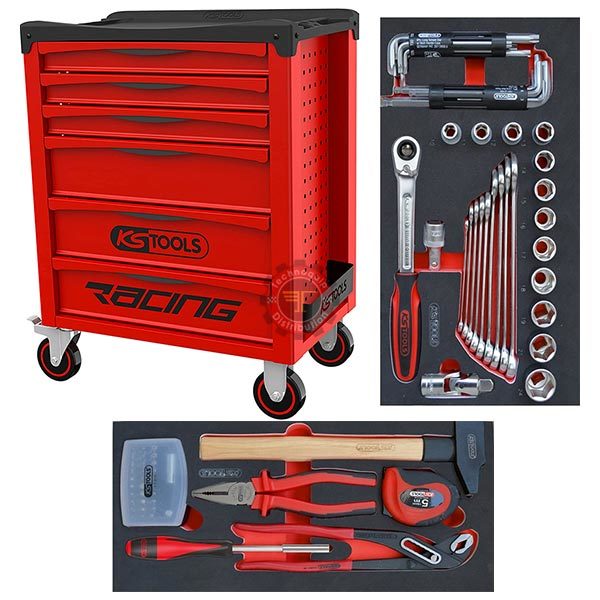 Servante RACING 6 tiroirs & 77 outils 800.0077 tunisie