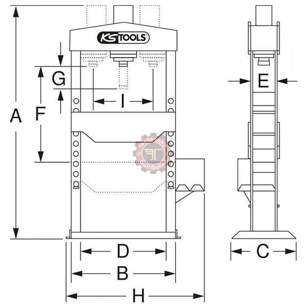 Presse hydraulique 20T à pompe hydraulique 2 vitesses tunisie