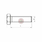Vis tête hexagonale filetage complet acier galvanisé 8.8 tunisie