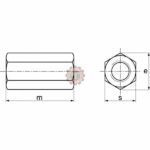 Écrous hexagonaux extra-long Inox A4 - DIN 6334 tunisie