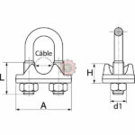 Serre-câble à étrier Inox A4 tunisie