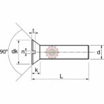 Vis métaux tête fraisée fendue Inox A2 - DIN 963 tunisie