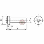 Vis à métaux tête cylindrique pozidrive Inox A2 - DIN 7985 tunisie