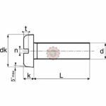 Vis à métaux tête cylindrique large fendue Inox A2 - DIN 85 tunisie