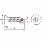 Vis TFP Inox A2 - DIN 7982 tunisie