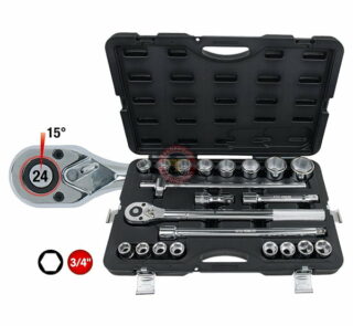 Coffret de douilles 6 pans métriques 3/4'' 21 pièces tunisie