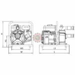 Pompe à moteur thermique à essence 1.1kw LGP15-A LEO tunisie