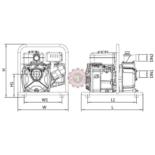 Pompe à moteur thermique à essence 1.1kw LGP15-A LEO tunisie