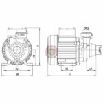 Pompe périphérique XKm50-1 0.11KW LEO tunisie