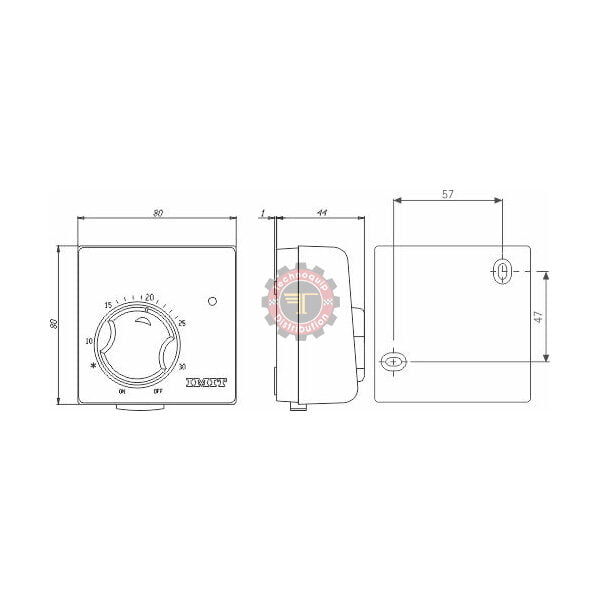 Thermostat d’ambiance MÉCANIQUE ON/OFF & voyant IMIT tunisie