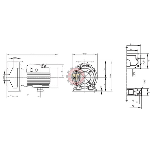 Pompe centrifuge en inox monobloc XZS80-65 LEO tunisie