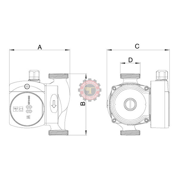 Pompe de circulation ARP25-60/180 LEO tunisie