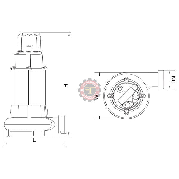 Pompe de relevage en inox corps en fonte XSP/ID (1.1kW) LEO tunisie