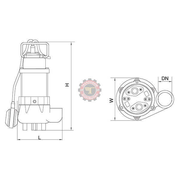 Pompe de relevage tout inox XSP/S (0.25 kW) LEO tunisie