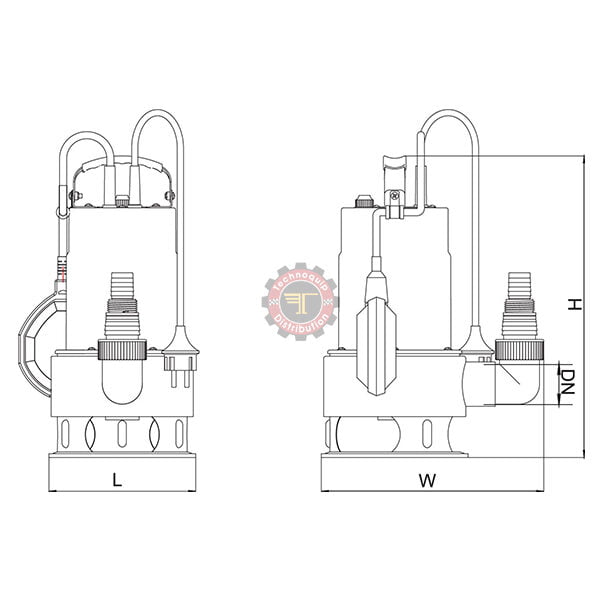 Pompe de relevage tout inox pour eaux usées XKS-SW LEO tunisie